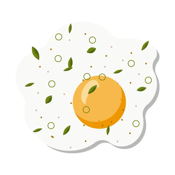 Fried Egg Tasty Breakfast — Stock Vector