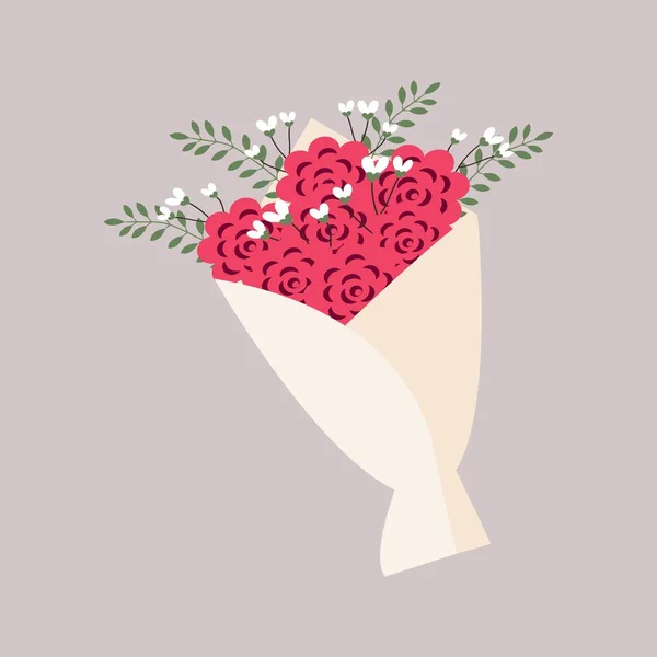 Bouquet Roses Rouges — Image vectorielle