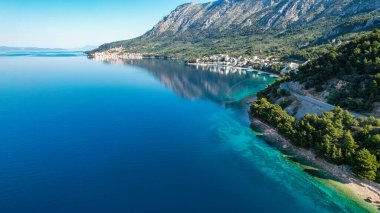 Aerial view of Makarska riviera, Dalmatia region of Croatia