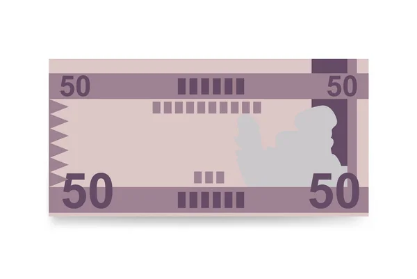 Südsudanesische Pound Vector Illustration Südsudanesisches Geld Bündelt Banknoten Papiergeld Flacher — Stockvektor