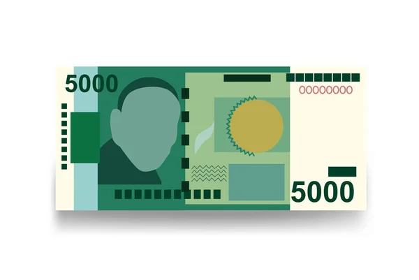 Kirgisisch Som Vector Illustration Kirgisistan Geld Set Bündel Banknoten Papiergeld — Stockvektor