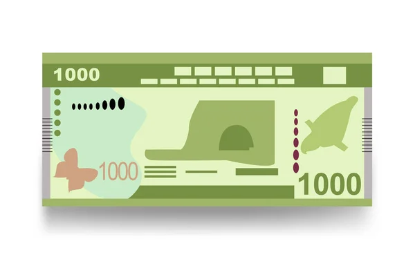 Sri Lanka Rupee Vector Illustratie Sri Lanka Geld Bundel Bankbiljetten — Stockvector