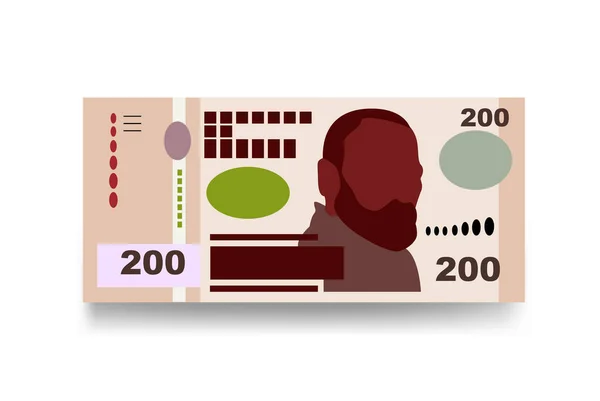 Peso Uruguayo Vector Illustration Uruguay Fijó Paquete Billetes Papel Moneda — Vector de stock