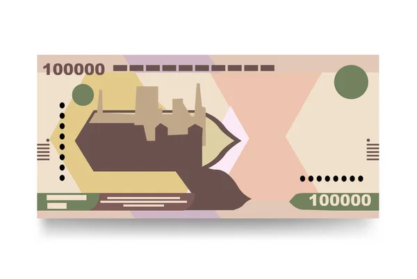 Ilustracja Wektora Sumy Uzbekistanu Banknoty Uzbeckich Pieniędzy Papierowe Pieniądze 100000 — Wektor stockowy