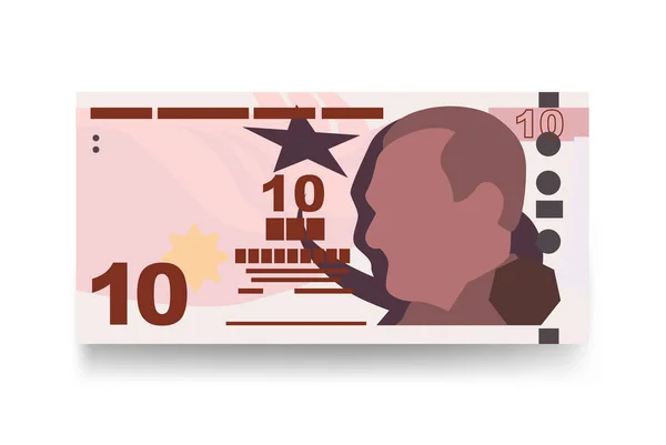 Ilustracja Tureckiej Lira Vector Banknoty Indyka Papierowe Pieniądze Try Płaski — Wektor stockowy