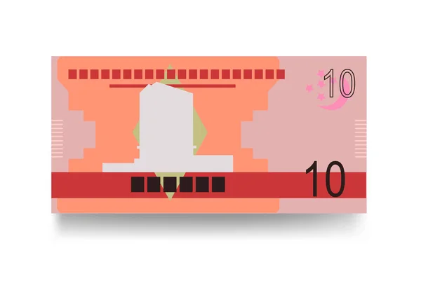 Turkmenistan New Manat Vector Illustration Туркменські Гроші Кладуть Купюри Паперові — стоковий вектор