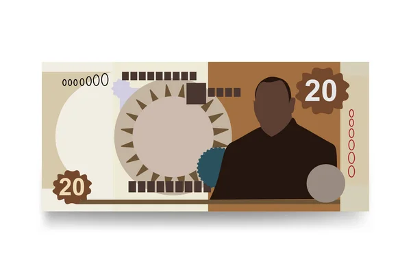 Tongan Paanga Wektor Ilustracji Tonga Paanga Pieniądze Zestaw Pakiety Banknotów — Wektor stockowy