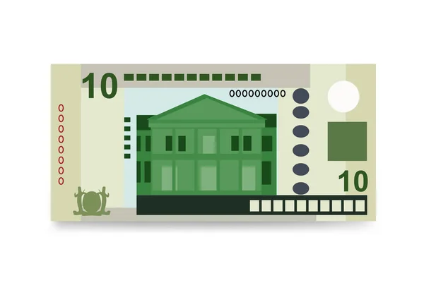 Суринамская Векторная Иллюстрация Доллара Суринамские Деньги Складывают Банкноты Бумажные Деньги — стоковый вектор