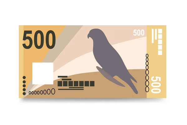 Seychelles Rúpia Vektor Illusztráció Seychelle Szigeteki Pénzköteg Bankjegyek Papírpénz 500 — Stock Vector