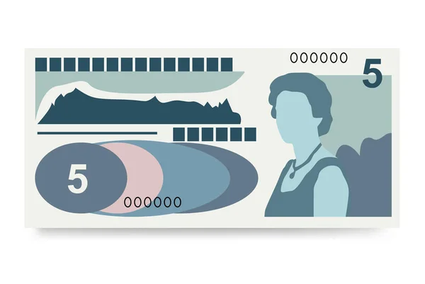 Seychelles Rupee Vector Illustration Seychelles Money Set Bundle Banknotes Paper — Stock Vector