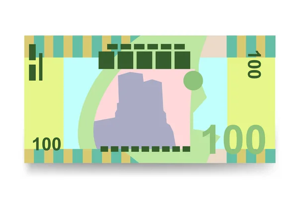 Samoan Tala Vector Illustration Dinero Samoa Fijó Los Billetes Del — Vector de stock