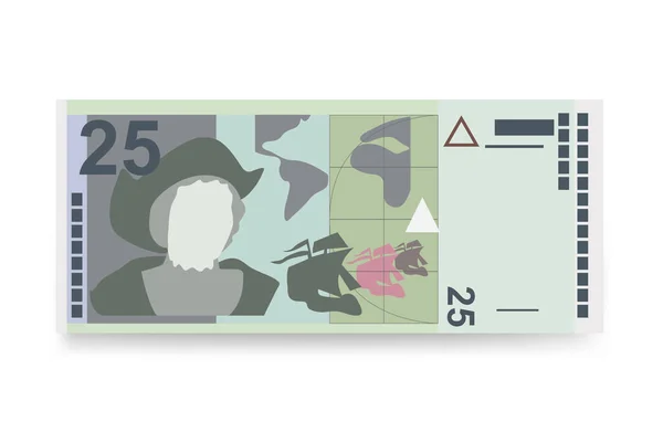 Сальвадор Иллюстрация Вектора Толстой Кишки Сальвадорские Деньги Складывают Банкноты Бумажные — стоковый вектор
