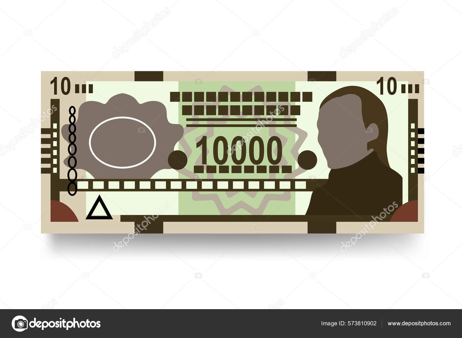 巴拉圭瓜拉尼病媒图解巴拉圭货币组合捆扎钞票纸钞10 000比索平淡的风格被白色背景隔离最简单的设计图库矢量图©Zhuna 573810902