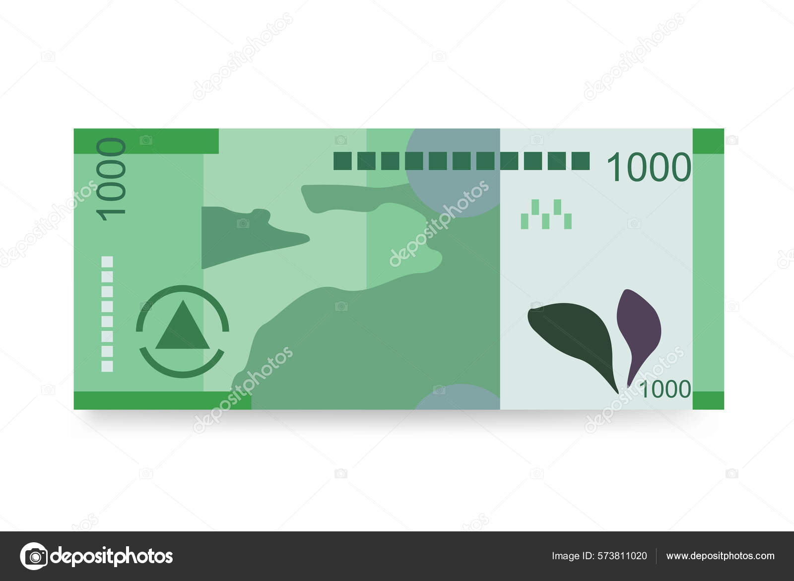 科尔多瓦Oro矢量图解尼加拉瓜的一套钞票纸钞1000 Nio 平淡的风格被白色背景隔离最简单的设计图库矢量图©Zhuna 573811020