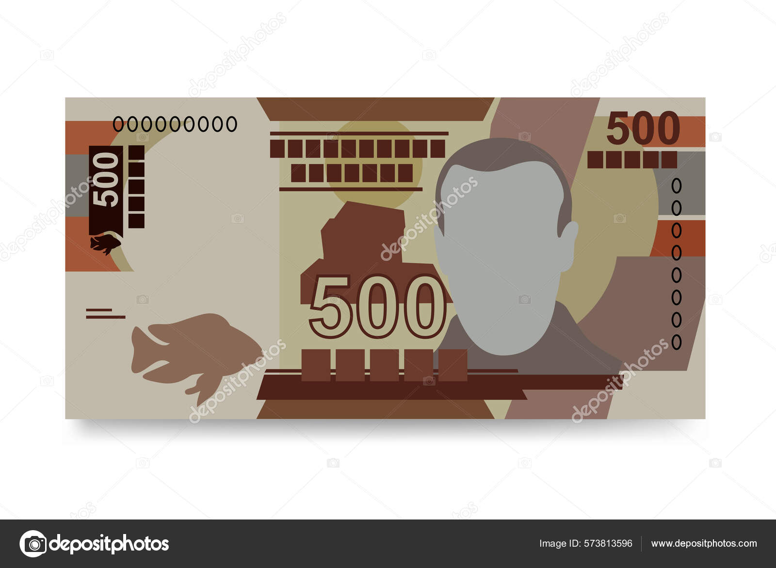 马拉维Kwacha Vector Illustration 马拉维的钱用来捆扎钞票纸币500兆瓦平淡的风格被白色背景隔离最简单的设计图库矢量图©Zhuna  573813596