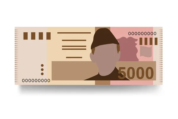Pakistan Rupee Vector Illustratie Pakistaans Geld Heeft Bankbiljetten Gebundeld Papiergeld — Stockvector
