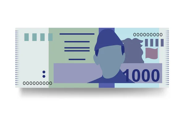 Pakistan Rupee Vector Illustration Soldi Pakistani Hanno Messo Banconote Bundle — Vettoriale Stock