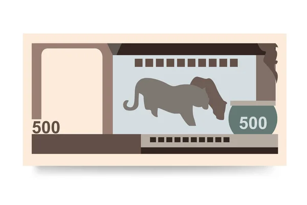 Nepalese Rupee Vector Illustratie Nepal Geld Set Bundel Bankbiljetten Papiergeld — Stockvector