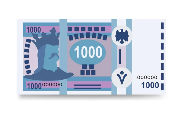 Moldova Leu Vektör Llüstrasyonu Moldova Parası Tomarla Banknot Hazırladı Kağıt — Stok Vektör