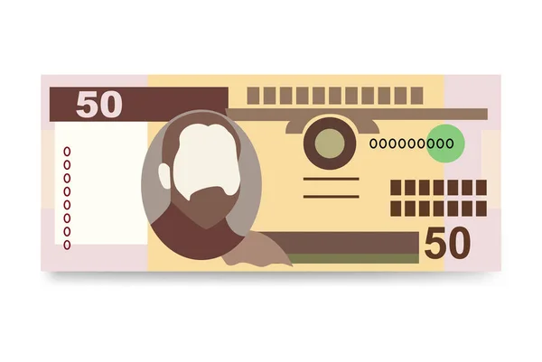 Мозамбік Metical Vector Illustration Мозамбікські Гроші Встановили Пучки Банкнот Паперові — стоковий вектор