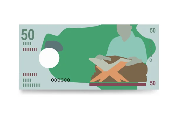 Maldivas Rufiyaa Vector Illustration Maldivas Dinero Conjunto Paquetes Billetes Papel — Vector de stock