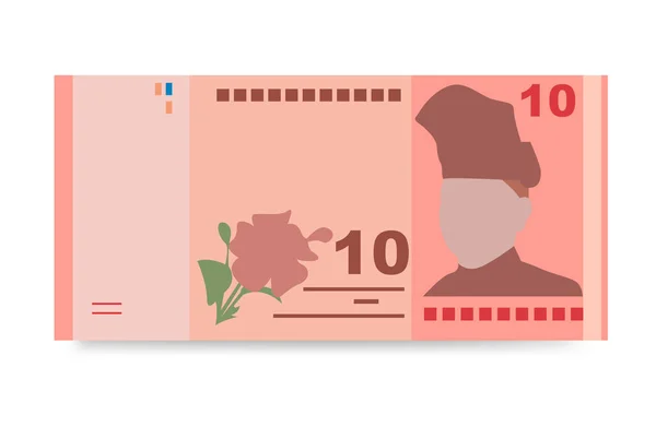 Malajský Ringgit Vector Illustration Malajsie Indonésie Filipíny Thajsko Vietnam Peníze — Stockový vektor