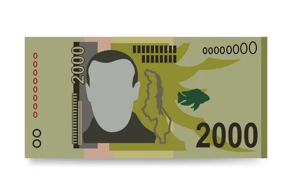 Malawi Kwacha Ilustracja Wektora Malawian Pieniądze Zestaw Pakiety Banknotów Papierowe — Wektor stockowy
