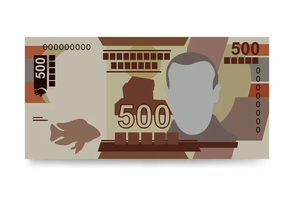 Malawi Kwacha Vector Illustration Soldi Malawiani Hanno Messo Banconote Bundle — Vettoriale Stock