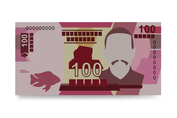 Malawi Kwacha Vector Illustratie Malawian Geld Set Bundel Bankbiljetten Papiergeld — Stockvector