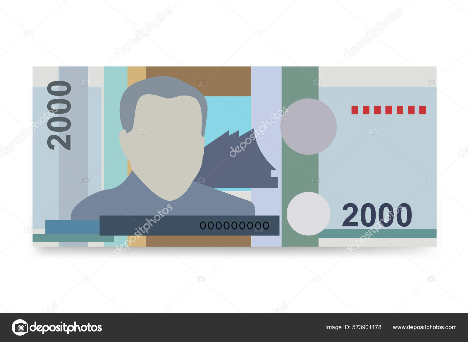 Lao Kip矢量说明老挝的货币组合捆扎钞票2000拉卡纸币平淡的风格被白色背景隔离最简单的设计图库矢量图©Zhuna 573901178