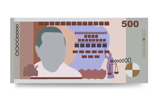 Mauritius Rupie Vector Illustration Das Mauritische Geldset Bündelt Banknoten Papiergeld — Stockvektor