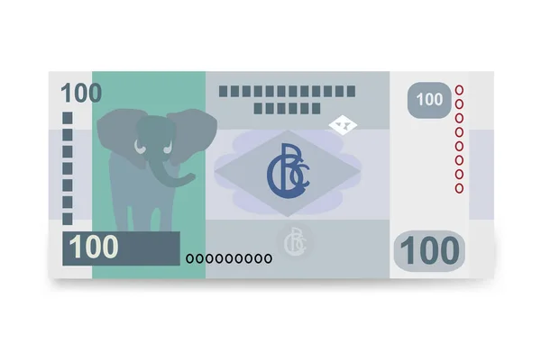 Franco Congoleño Vector Illustration Dinero Del Congo Fijó Los Billetes — Archivo Imágenes Vectoriales