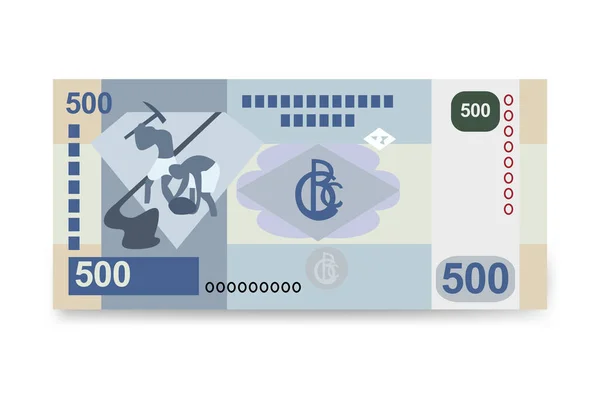 Kongolesischer Franc Vector Illustration Kongogeld Set Bündelt Banknoten Papiergeld 500 — Stockvektor