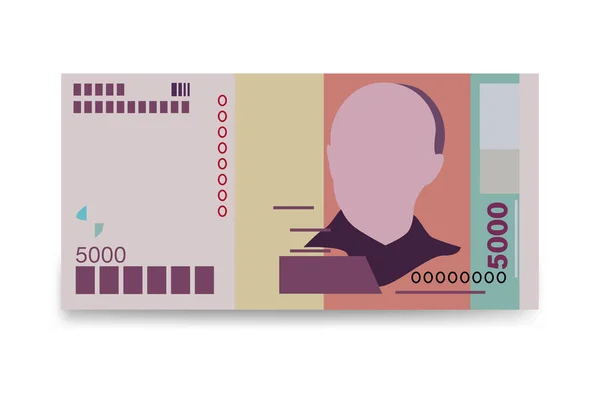 Ilustracja Wektora Cabo Verde Escudo Zachodnioafrykańskie Pieniądze Ustawiają Pakiety Banknotów — Wektor stockowy