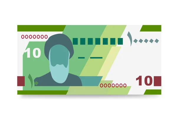 Illustration Vectorielle Rial Iranien Iran Afghanistan Hadj Syrie Billets Banque — Image vectorielle