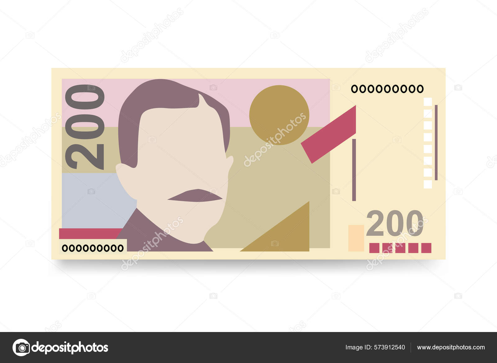 格鲁吉亚Lari Japan Yen Vector Illustration 格鲁吉亚货币组合捆扎钞票纸钞200 Gel  平淡的风格被白色背景隔离图库矢量图©Zhuna 573912540