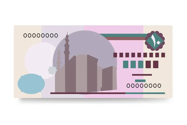 Illustration Vectorielle Livre Égyptienne Égypte Bande Gaza Billets Banque Liasse — Image vectorielle