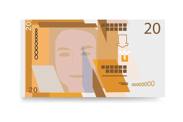 Gibraltári Font Vektor Illusztráció Gibraltári Pénzkötegelt Bankjegyek Papírpénz Gip Lapos — Stock Vector