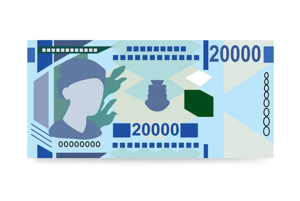 Guineai Franc Vektor Illusztráció Guinea Pénzkötegelt Bankjegyek Papírpénz 20000 Gnf — Stock Vector