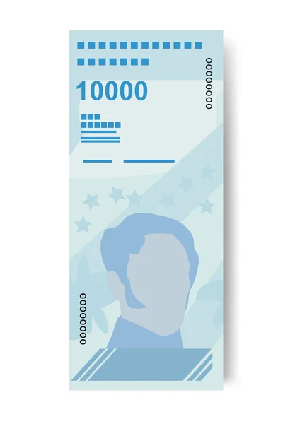 Вектор Боливара Венесуэльские Деньги Складывают Банкноты Бумажные Деньги 10000 Ves — стоковый вектор