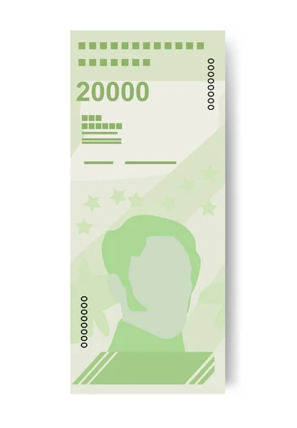Bolívar Soberano Vector Illustration Venezuela Fijó Paquete Billetes Papel Moneda — Archivo Imágenes Vectoriales
