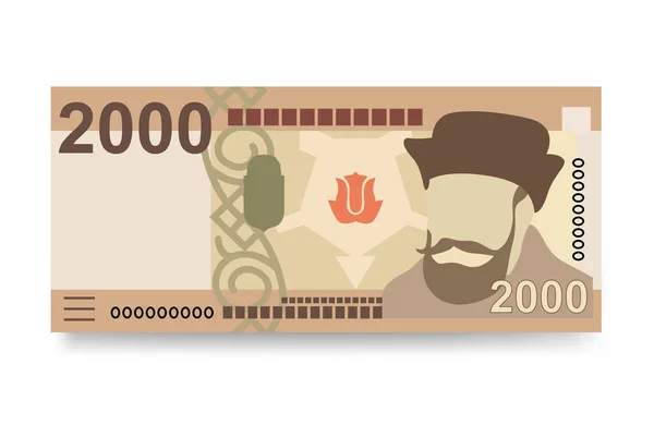 Hungarian Forint Vector Illustration Угорські Гроші Встановлюють Купу Банкнот Паперові — стоковий вектор