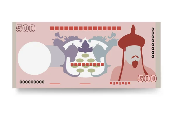 Bhután Ngultrum Vector Illustration Dinero Bután Fijó Los Billetes Del — Archivo Imágenes Vectoriales