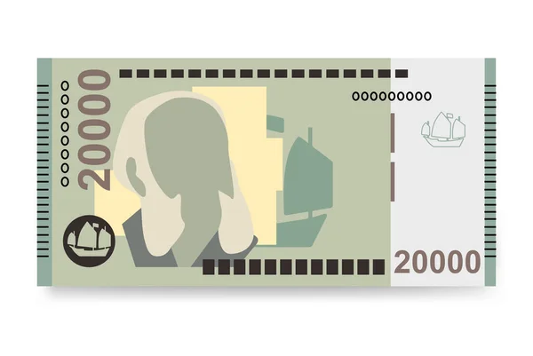 Вектор Драмы Армения Арцах Обменивают Банкноты Бумажные Деньги 20000 Драмов — стоковый вектор
