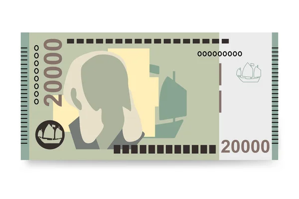 Ormiański Dram Vector Ilustracja Armenia Pieniądze Arcakh Ustawiają Pakiety Banknotów — Wektor stockowy