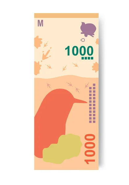 Argentyńska Ilustracja Wektora Peso Argentyński Zestaw Banknotów Papierowe Pieniądze 1000 — Wektor stockowy