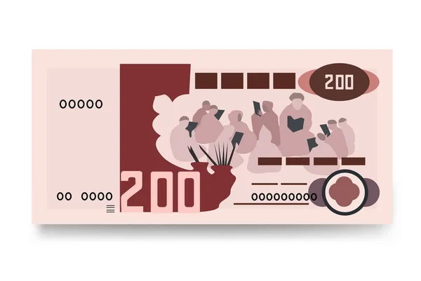 Αλγερινό Δηνάριο Εικονογράφηση Διάνυσμα Χαρτονομίσματα Της Αλγερίας Χαρτονομίσματα 200 Dzd — Διανυσματικό Αρχείο