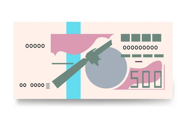 Algierska Ilustracja Wektora Dinara Algieria Pieniądze Zestaw Pakiety Banknotów Papierowe — Wektor stockowy