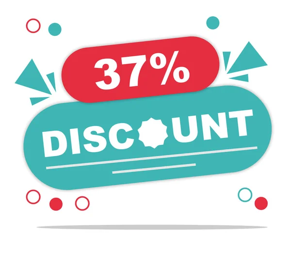 Offer Percent Discount Label Isolated White Background Special Promo Price — Stock Vector