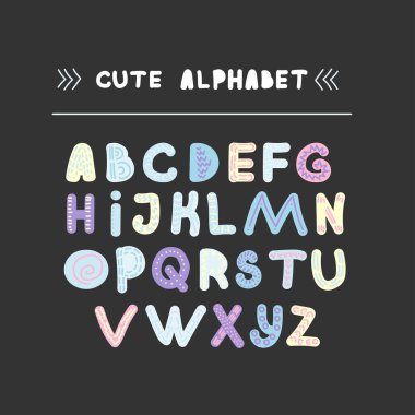 Cute alphabet. Set of abstract winter backgrounds for social media stories. Use for event invitation, discount voucher, ad. social media
